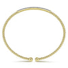 Gabriel & Co. 14K Yellow Gold Bujukan Diamond Bar Split Bangle BG4262-65Y45JJ