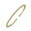 Gabriel & Co. 14K Yellow Gold Beaded Cuff Bracelet BG4293-62Y4JJJ