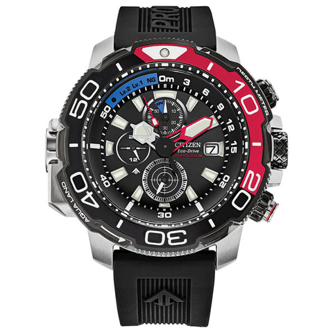 Citizen Promaster Aqualand Black Dial Black Rubber Strap Men's Watch BJ2167-03E
