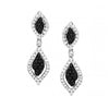 Sandra Biachi 14K White Gold Black & White Diamond Earrings BK1959