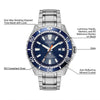 Citizen Promaster Dive Blue Dial Blue Bezel Stainless Steel Men's Watch BN0191-55L