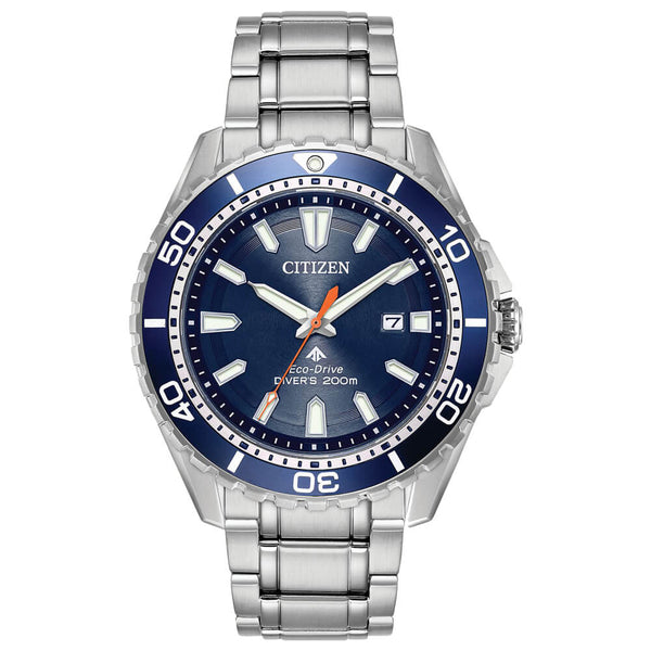 Citizen Promaster Dive Blue Dial Blue Bezel Stainless Steel Men's Watch BN0191-55L