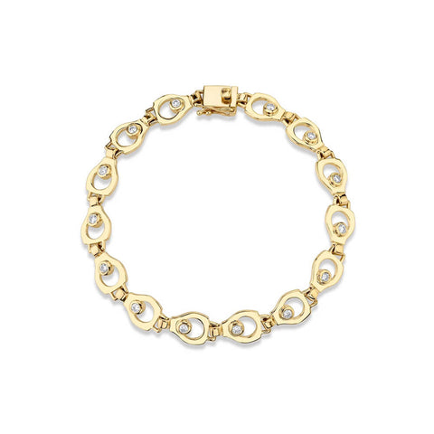 Michael M 14K Yellow Gold Signature Infinity Bracelet BR434