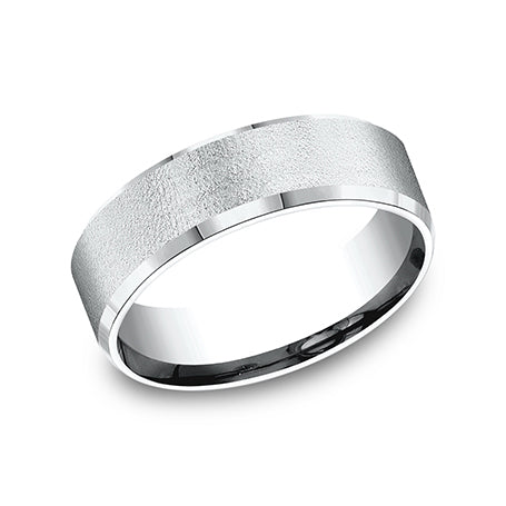 Benchmark 14K White Gold Men's Wedding Band CF6733314KW