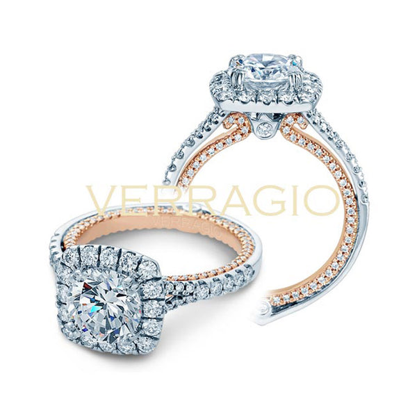 Verragio Couture 18K White & Rose Gold Engagement Ring COUTURE-0434CU-TT