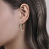 Gabriel 14K White & Yellow Gold Diamond Bujukan Intricate 35MM Hoop Earrings EG14527M45JJ