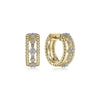 Gabriel & Co. 14K Yellow Gold Diamond Bujukan Huggie Earrings EG14599Y45JJ