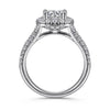Gabriel & Co. Cushion Halo Round Diamond Engagement Ring ER10252W44JJ