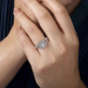 Gabriel & Co. Cushion Halo Round Diamond Engagement Ring ER10252W44JJ