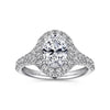 Gabriel & Co. Oval Halo Diamond Engagement Ring ER10291W44JJ