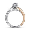 Gabriel & Co. Two-Tone Round Diamond Criss Cross Engagement Ring ER10300T44JJ