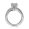 Gabriel & Co. Round Twisted Diamond Engagement Ring ER10439W44JJ