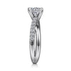 Gabriel & Co. Round Twisted Diamond Engagement Ring ER10439W44JJ