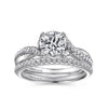 Gabriel & Co. Round Twisted Diamond Engagement Ring ER10951W44JJ