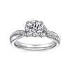 Gabriel & Co. Round Twisted Diamond Engagement Ring ER10951W44JJ