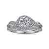 Gabriel & Co. Vintage Inspired Round Halo Diamond Engagement Ring ER11828R3W44JJ