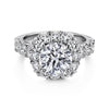 Gabriel & Co. Cushion Halo Round Diamond Engagement Ring ER11986R8W44JJ