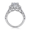 Gabriel & Co. Cushion Halo Round Diamond Engagement Ring ER11986R8W44JJ