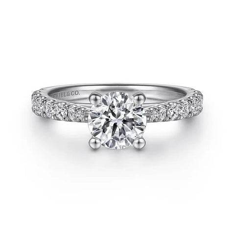 Gabriel & Co. Round Diamond Engagement Ring ER12292R4W44JJ