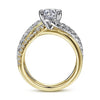 Gabriel & Co. 14K White-Yellow Gold Round Diamond Engagement Ring ER12337R6M44JJ