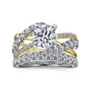 Gabriel & Co. 14K White-Yellow Gold Round Diamond Engagement Ring ER12337R6M44JJ