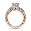 Gabriel & Co. Two-Tone Round Free Form Diamond Engagement Ring ER12337R6T44JJ