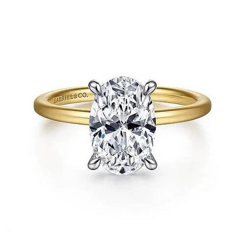 Gabriel & Co. Hidden Halo Oval Diamond Engagement Ring ER15972O6M44JJ