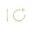 Michael M CLOUD 14K Yellow Gold Diamond Hoop Earrings ER390