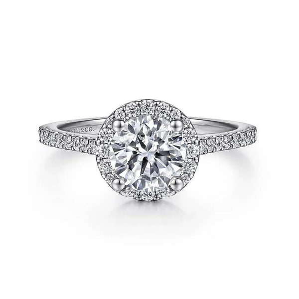 Gabriel & Co. Round Halo Diamond Engagement Ring ER6419W44JJ