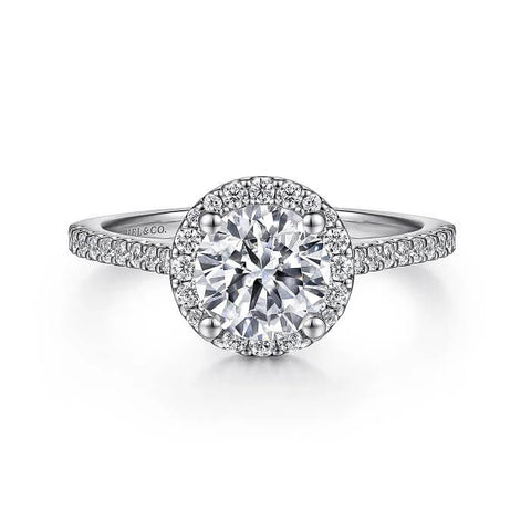 Gabriel & Co. Round Halo Diamond Engagement Ring ER6419W44JJ