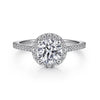 Gabriel & Co. Round Halo Diamond Engagement Ring ER6419W44JJ