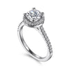 Gabriel & Co. Round Halo Diamond Engagement Ring ER6419W44JJ