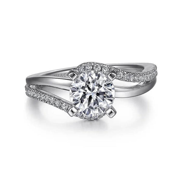 Gabriel & Co. Round Bypass Diamond Engagement Ring ER6974W44JJ