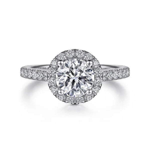 Gabriel & Co. Round Halo Diamond Engagement Ring ER7259W44JJ