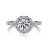 Gabriel & Co. Round Halo Diamond Engagement Ring ER7259W44JJ