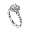 Gabriel & Co. Round Halo Diamond Engagement Ring ER7259W44JJ