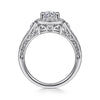 Gabriel & Co. Vintage Cushion Halo Round Diamond Engagement Ring ER7293W44JJ