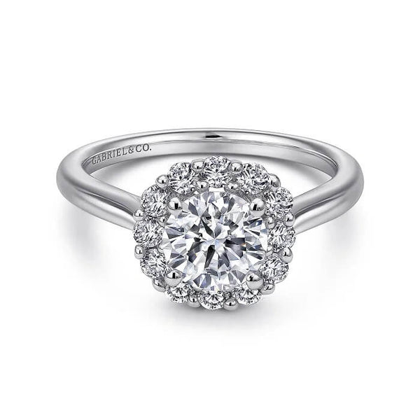 Gabriel & Co. Round Halo Diamond Engagement Ring ER7498W44JJ