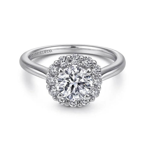 Gabriel & Co. Round Halo Diamond Engagement Ring ER7498W44JJ