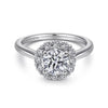 Gabriel & Co. Round Halo Diamond Engagement Ring ER7498W44JJ