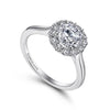 Gabriel & Co. Round Halo Diamond Engagement Ring ER7498W44JJ