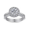 Gabriel & Co. Round Halo Diamond Engagement Ring ER7498W44JJ