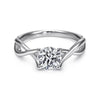 Gabriel & Co. Round Twisted Diamond Engagement Ring ER7517W4JJJ