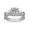 Gabriel & Co. Round Twisted Diamond Engagement Ring ER7517W4JJJ