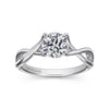 Gabriel & Co. Round Twisted Diamond Engagement Ring ER7517W4JJJ