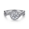 Gabriel & Co. Round Halo Diamond Engagement Ring ER7804W44JJ