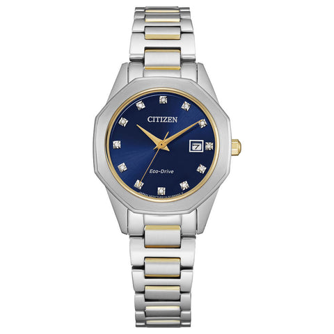 Citizen Corso Two-Tone Blue Dial Women's Watch EW2584-53L