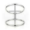 Michael M 14K White Gold Modern Diamond Fashion Ring F284-6.5