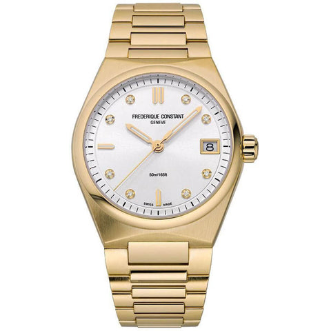 Frederique Constant Highlife Diamond and Interchangeable Yellow Gold-Plated Bracelet Watch FC-240VD2NH5B