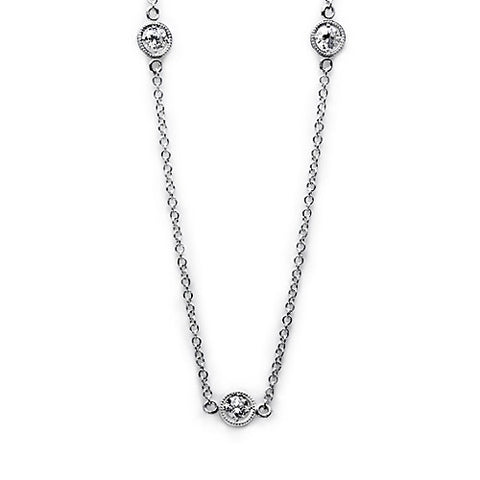 Tacori Classic Crescent 18K White Gold Diamond Chain FC109-18